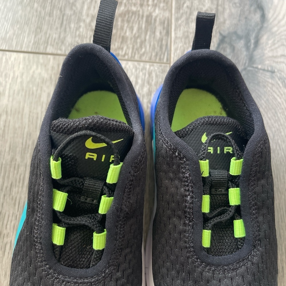 Nike Kids' Black & Teal Slip-On Sneakers with Neon Green Accents - Picture 3 of 7